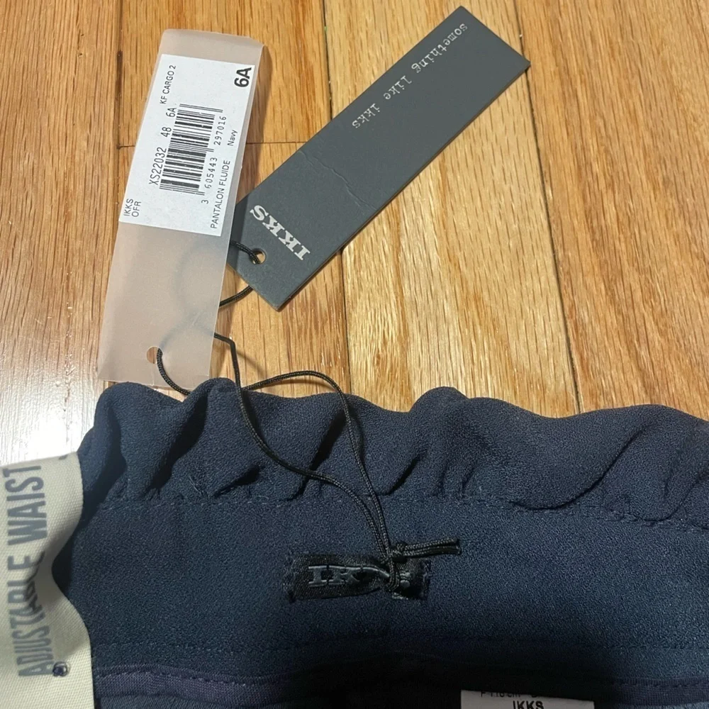 NWT Ikks Lettuce Trim Navy Kids Pants